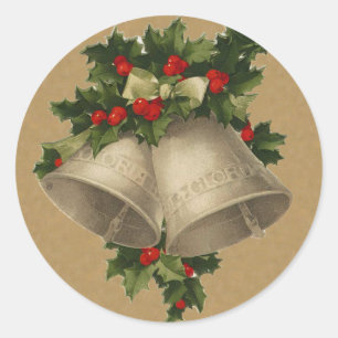 Etiqueta de Chistmas Bels do vintage