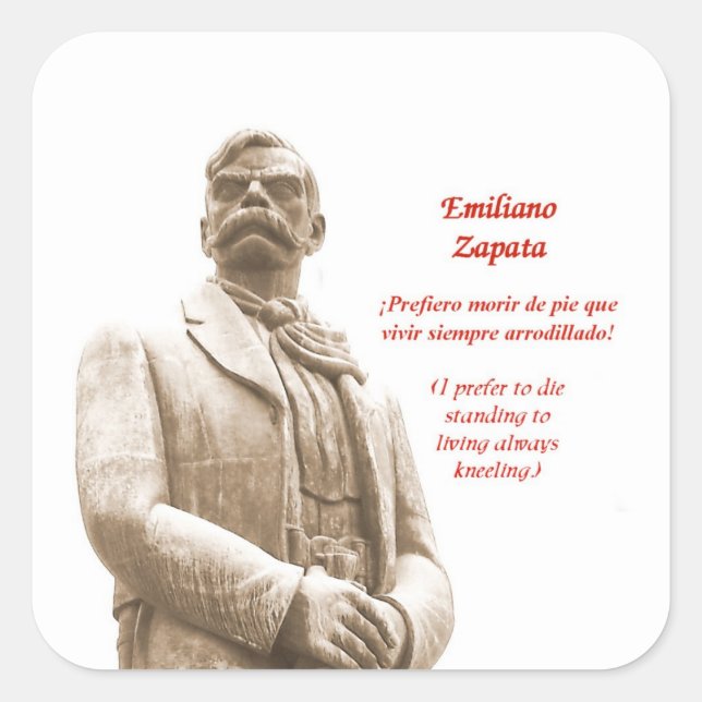Etiqueta de citação Emiliano Zapata (Frente)