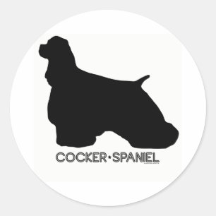 Etiqueta de cocker spaniel