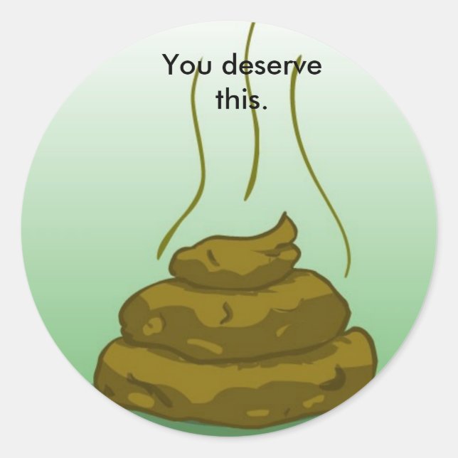 Etiqueta de cocô de qualidade incorreta (Frente)