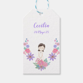 Etiqueta de colgar Primera Comunión CECILIA