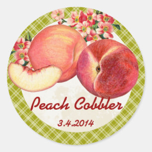 Etiqueta de colocação em latas da fruta feita so