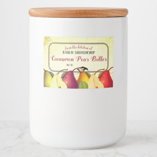 Etiqueta de colocação em latas do molho da fruta
