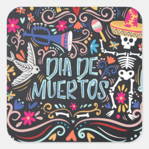 Etiqueta de Colorido Diâmetro de los Muertos