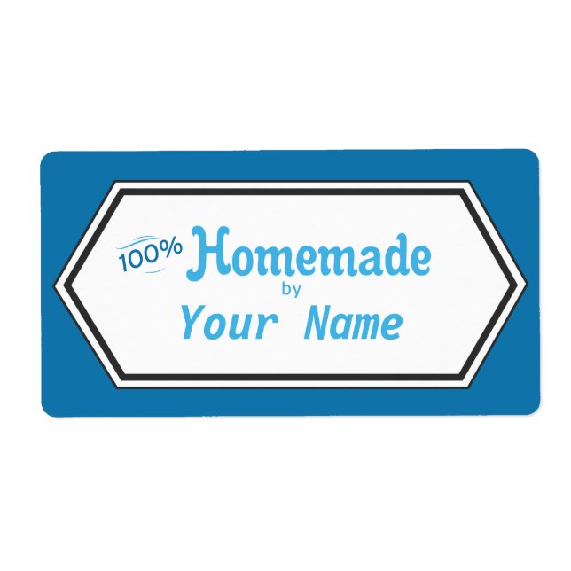 Etiqueta de Comida caseira de 100% (Frente)