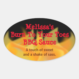 Etiqueta de Comida com Ameaça de Fogo