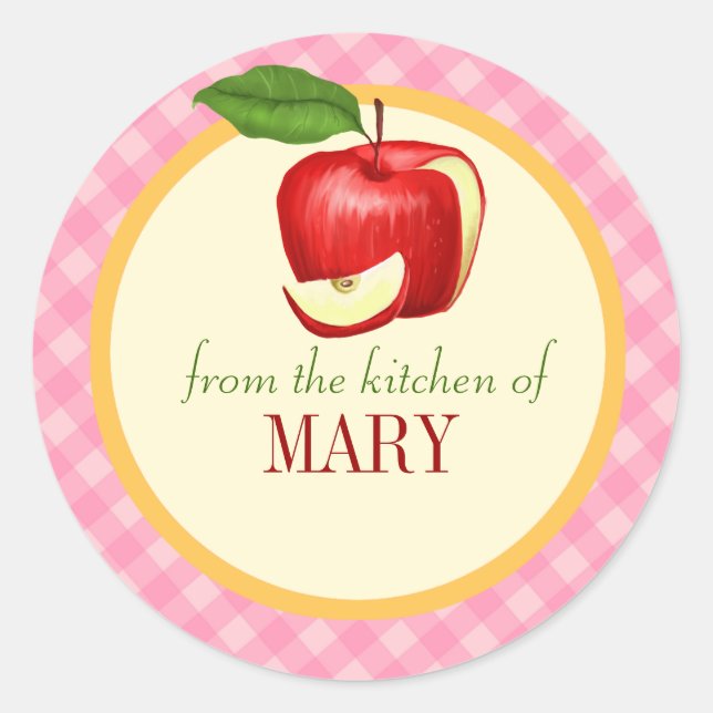 Etiqueta de Comida da cozinha personalizada (Frente)