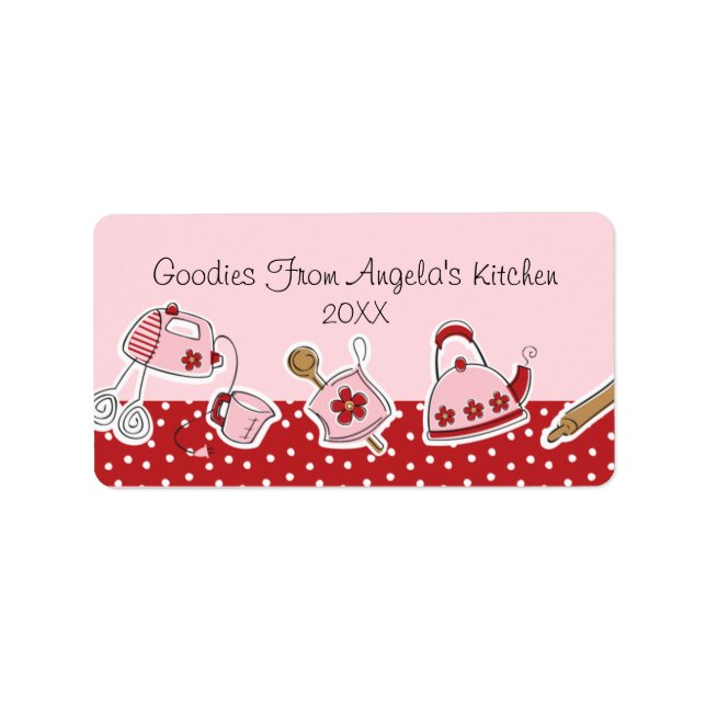 Etiqueta de Comida da Cozinha Retroativa (Frente)