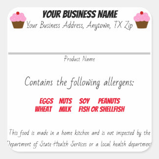 Etiqueta de Comida da Lei de Cottage do Texas atua