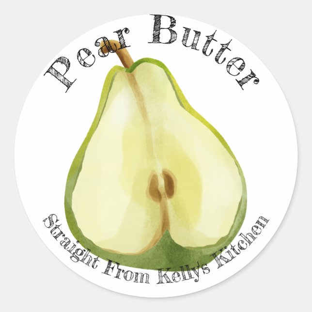 Etiqueta de Comida da Manteiga Pear para Uso Domés (Frente)