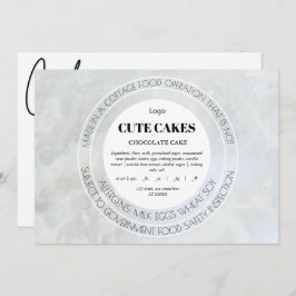 Etiqueta de Comida de algodão Código QR e Cartão d