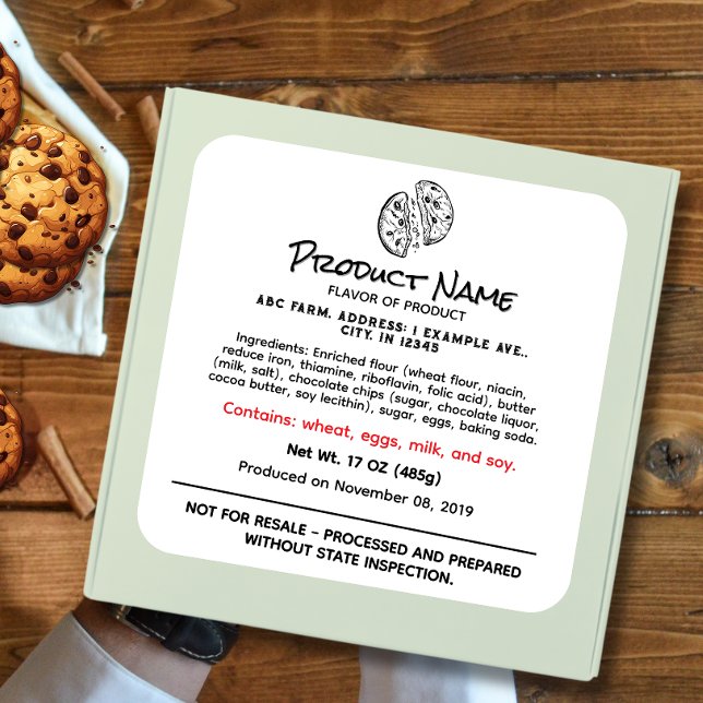 Etiqueta de comida de algodão da Virgínia (Criador carregado)