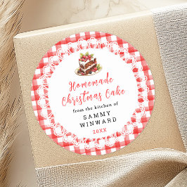 Etiqueta de Comida de Bolo de Natal