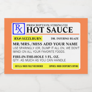 Etiqueta de Comida de Força de Prescrição Engra