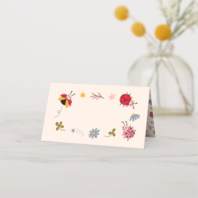 Etiqueta de Comida de Grupo de Tema Ladybug (Frente)