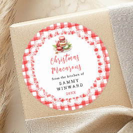 Etiqueta de Comida de Macarons de Natal Homemade