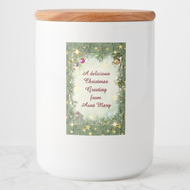 Etiqueta de Comida de Natal (Frente)