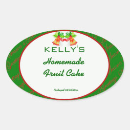 Etiqueta de comida de Natal Verde