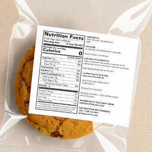 Etiqueta de Comida de Nutrição Personalizada de Va