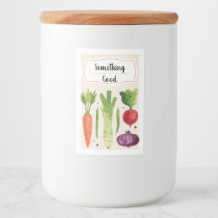 Etiqueta de Comida de Produtos Hortícolas Frescos 