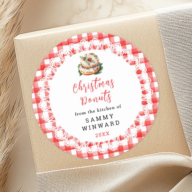 Etiqueta de Comida de Rosquinhas de Natal caseiras (Criador carregado)