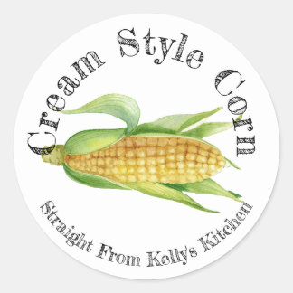 Etiqueta de Comida do Corn de Estilo de Creme Come