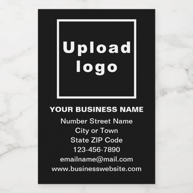 Etiqueta de Comida do Formato de Retrato Preto par (Rótulo Único)