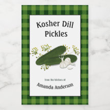 Etiqueta de Comida do Kosher Dill Seleciona a Xadr