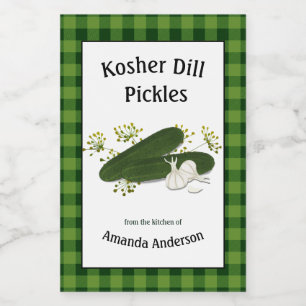 Etiqueta de Comida do Kosher Dill Seleciona a Xadr