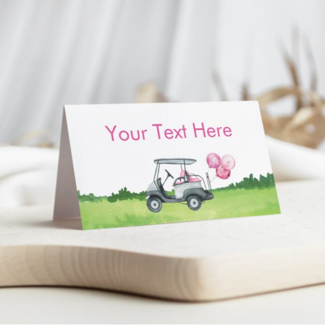 Etiqueta de Comida do Tema de Golfe Rosa (Criador carregado)