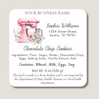 Etiqueta de Comida do Texas Cottage Law