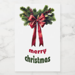 Etiqueta de Comida Feliz de Natal