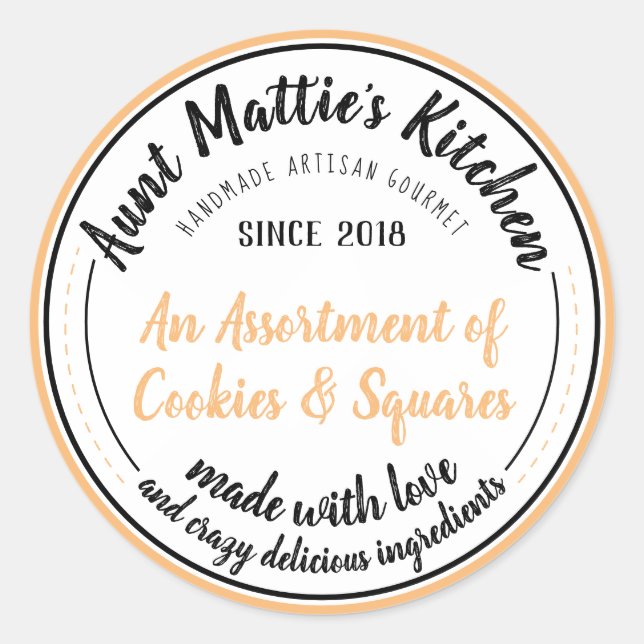 Etiqueta de Comida Gourmet artesanal (Frente)