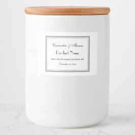 Etiqueta de Comida H com enquadramento de Cinza El