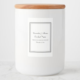 Etiqueta de Comida H com enquadramento de Cinza El