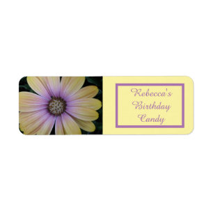 Etiqueta de Comida Personalizada de Daiser Amarelo