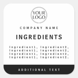 Etiqueta de Componentes de Logotipo da Empresa Bra