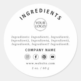 Etiqueta de Componentes de Mídia Social de Logotip
