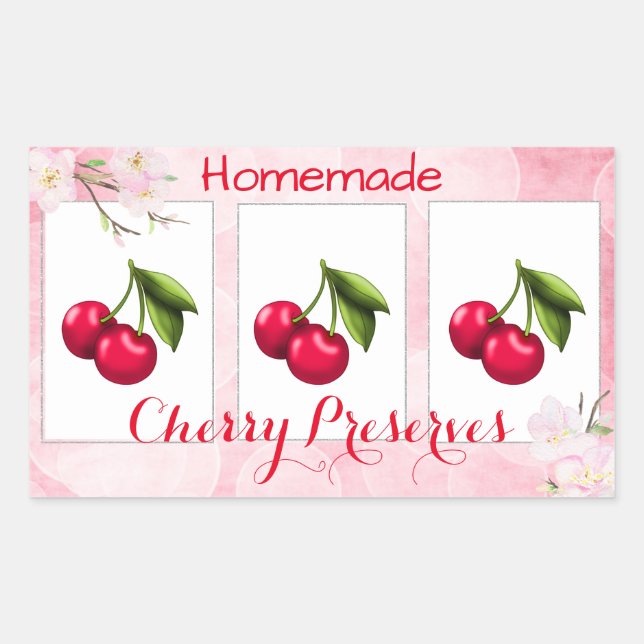 Etiqueta de conservas de Cherry (Frente)