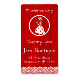 Etiqueta de conservas de Cherry