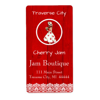 Etiqueta de conservas de Cherry