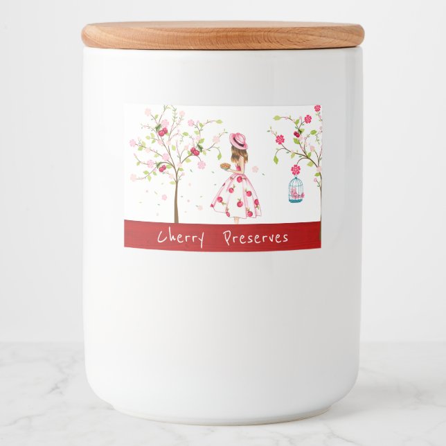 Etiqueta de conservas de Cherry (Frente)