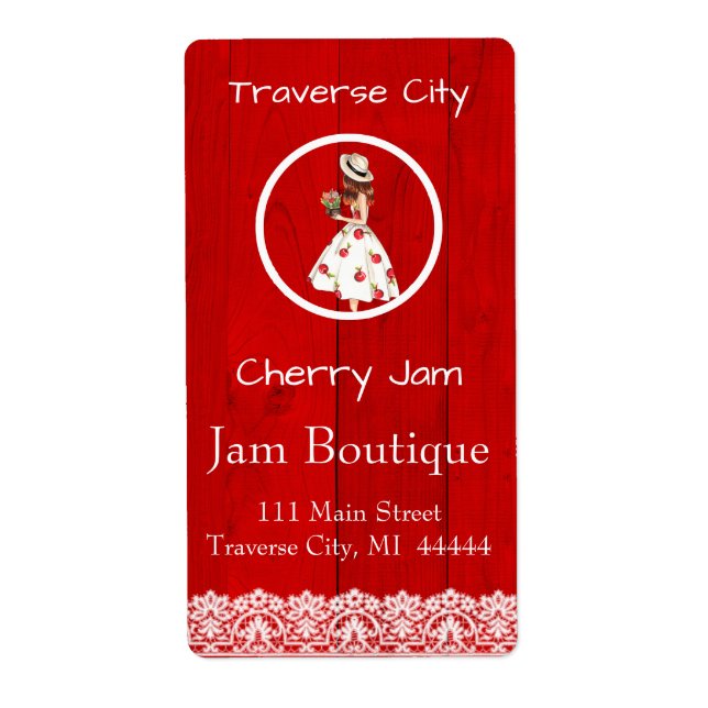 Etiqueta de conservas de Cherry (Frente)