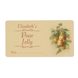 Etiqueta de conservas de pera