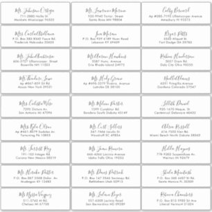 Etiqueta de Convidado para Casamento de Caligrafia