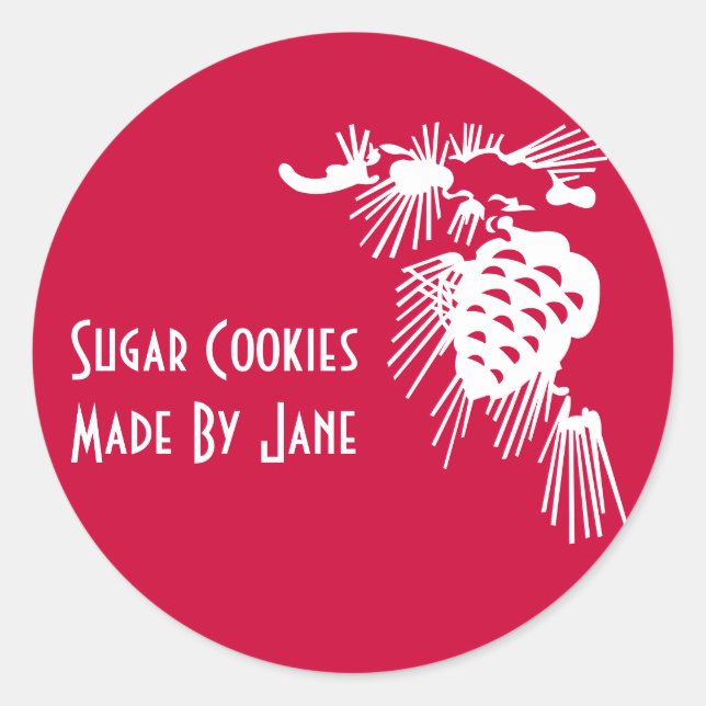 Etiqueta de Cookie de Feriado (Frente)
