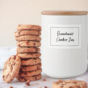 Etiqueta de cookie personalizada, Jar de cozinheir