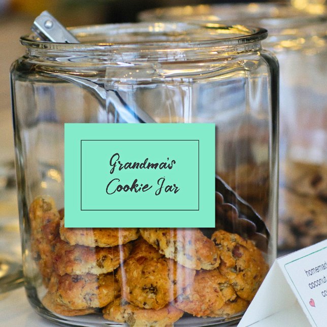Etiqueta de cookie personalizada, Jar de cozinheir (Criador carregado)