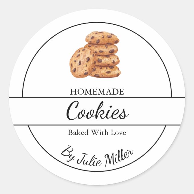 Etiqueta de cookies simples (Frente)