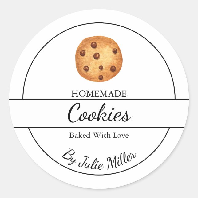 Etiqueta de cookies simples (Frente)